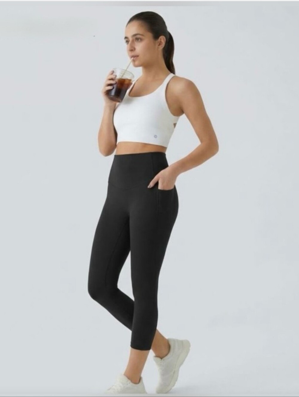 NWT Halara UltraSculpt™ High Waisted Tummy Control  Shaping Legging Medium Black